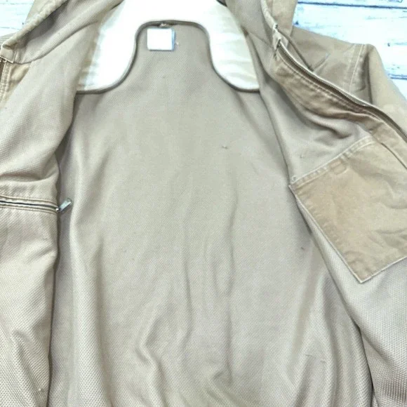 Vintage Carhartt Jacket Mens 4XL Brown Duck J131 Hoodie Union Michigan‎ USA VGC - Picture 11 of 16